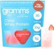 GRAMMS Clear Protein Powder 20G Protein for Women & Men | Grass-Fed Whey Isolate, Zero Sugar, Zero Lactose, Non-Bloating