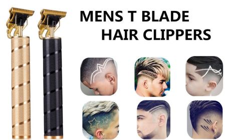 Electric Hair Clipper, Rechargeable, T9 Vintage Style, for Men's Grooming, USA