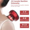 Electric Cupping Therapy Massager Electric Back Scraping Machine Vacuum Therapy Cupping Therapy Device with 12 Levels Temperature and Suction GPCT3798