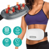 Stone Abdominal Massager - Dual Rotating Heads with 6 Red Lights, 5 Modes 3 Speeds 3 Heat Settings, 2500mAh Rechargeable