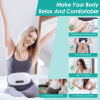 Stone Abdominal Massager - Dual Rotating Heads with 6 Red Lights, 5 Modes 3 Speeds 3 Heat Settings, 2500mAh Rechargeable