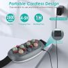 Red Light Heating Abdominal Massager with Real Bian Stone - Dual Rotating Heads, 5 Massage Modes 3 Speeds, 2500mAh Battery