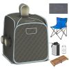 2-Person 800W Portable Sauna Tent (Grey) - 9 Temp Levels (Max 129°F) + 15-90min Timer, 3L Steamer (Explosion-Proof Lid)