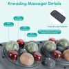 Red Light Heating Abdominal Massager with Real Bian Stone - Dual Rotating Heads, 5 Massage Modes 3 Speeds, 2500mAh Battery