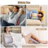 Shiatsu Back And Waist Massager With Heat Cordless Rechargeable Kneading Lower Back Massage Pillow Portable Lumbar Massager For Home Car Office GPCT54