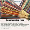 170pcs Wholesale Incense Sticks - Lasts Up to 8.66inch, with Essential Oils, Natural Fragrance for Home, Yoga, Camping, Vacation - Green, Orange, Pink