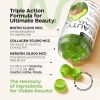 Biotin and Collagen Peptide Gummies for Hair Growth Skin and Nails 12000 Mcg Biotin Chewables with Keratin Max Strength Beauty Gummies for Women and M