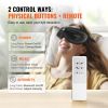 VEVOR Eye Massager with Heat & Remote, Heated Eye Massage Mask with 5 Modes and Bluetooth Music, 180° Foldable Eye Care Massager for Eye Strain