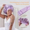 Silk Bonnet for Sleeping Women, Satin Hair Bonnet for Sleeping for Wavy Curly Natural Hair Women Men - Red